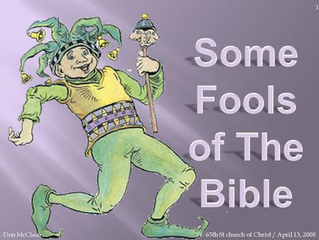 Some Fools of The Bible Don McClain