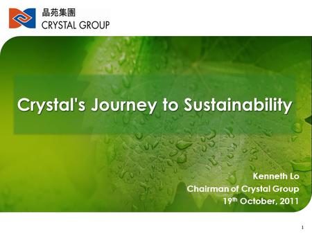 Crystal's Journey to Sustainability