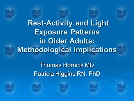 Thomas Hornick MD Patricia Higgins RN, PhD
