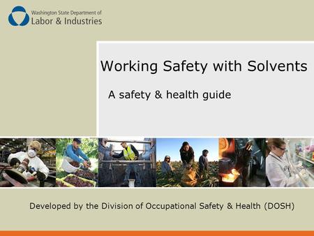 Working Safety with Solvents