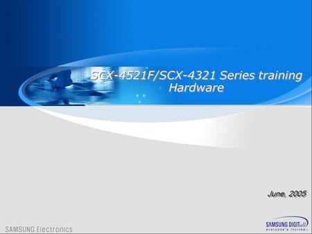 SCX-4521F/SCX-4321 Series training