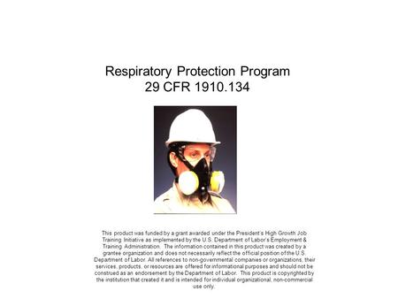 Respiratory Protection Program 29 CFR