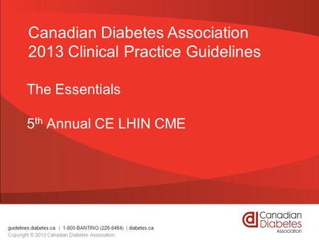 The Essentials 5th Annual CE LHIN CME