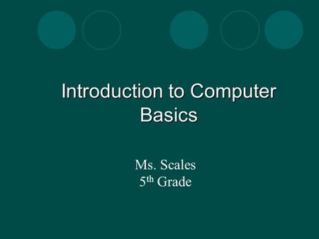 Introduction to Computer Basics