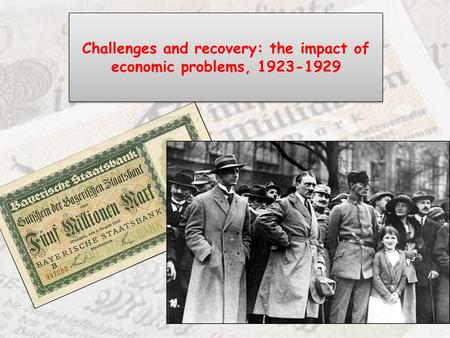 Challenges and recovery: the impact of economic problems,