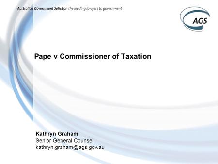 Pape v Commissioner of Taxation