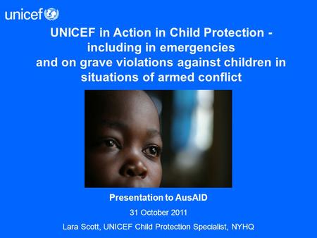 UNICEF in Action in Child Protection - including in emergencies