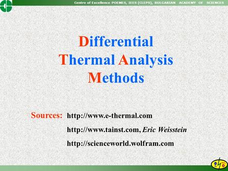 Differential Thermal Analysis Methods