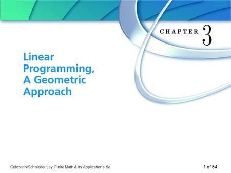 Linear Programming, A Geometric Approach