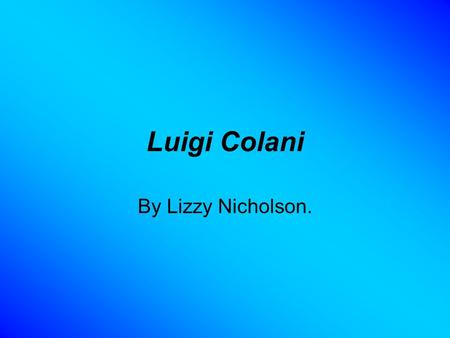 Luigi Colani By Lizzy Nicholson..