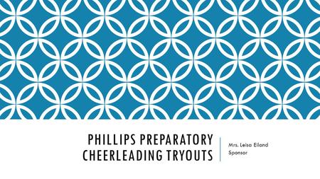 Phillips preparatory Cheerleading tryouts