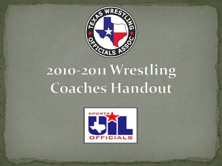 Head official responsibilities (TWOA website) Coordinate with event administration in advance (#of mats, officials, start times, teams, etc.) Any teams.