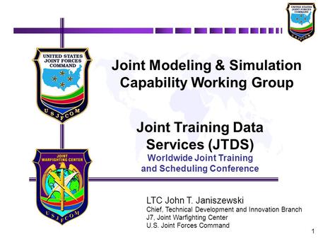 Joint Modeling & Simulation Capability Working Group