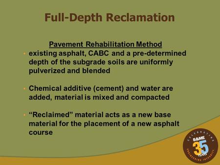 Pavement Rehabilitation Method