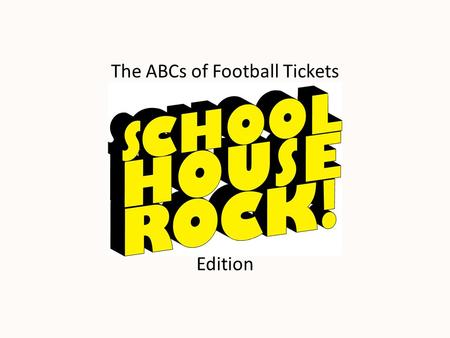 The ABCs of Football Tickets Edition. The NDAA Ticket Allotment Club Ticket Allocations & Sacred Heart Parish Center Beds NDAA Ticket Consignment.