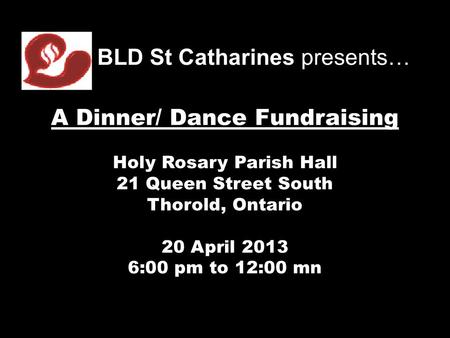 A Dinner/ Dance Fundraising