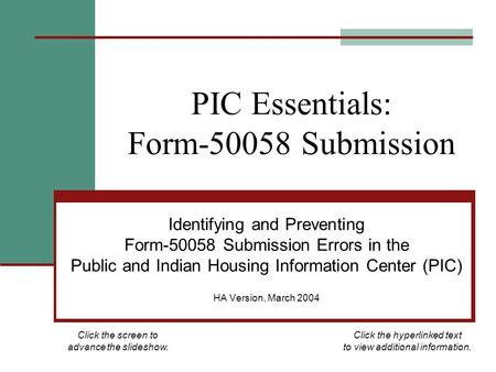 PIC Essentials: Form Submission