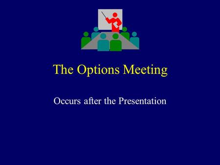 The Options Meeting Occurs after the Presentation.