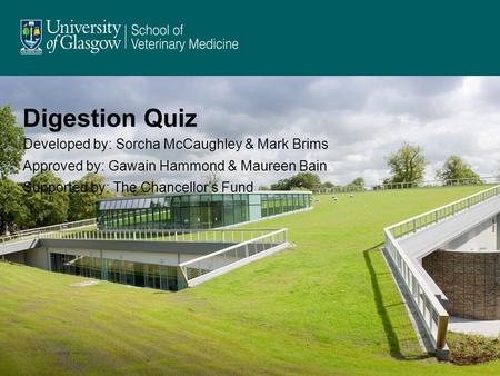 Digestion Quiz Developed by: Sorcha McCaughley & Mark Brims
