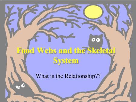 Food Webs and the Skeletal System