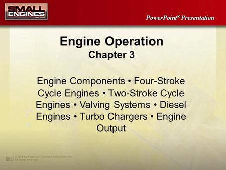 Engine Operation Chapter 3