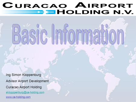 Basic Information Ing Simon Kloppenburg Advisor Airport Development