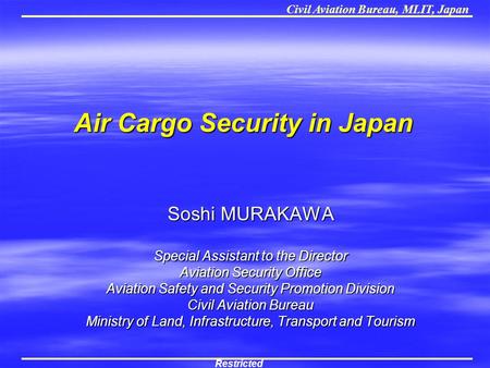 Air Cargo Security in Japan