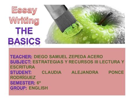 Starting the essayResearching the topic Organizing your idea Writing the essayReferencing the essay.
