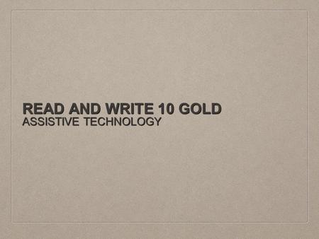 Read and write gold free download