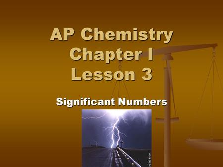 AP Chemistry Chapter I Lesson 3