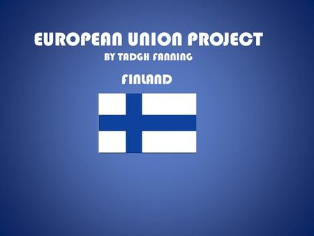 EUROPEAN UNION PROJECT BY TADGH FANNING