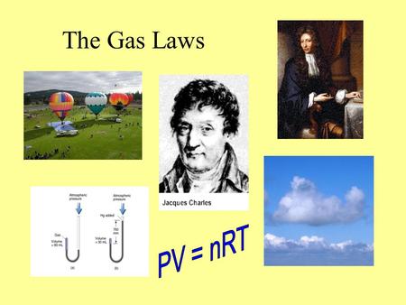 The Gas Laws PV = nRT.