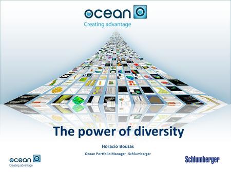 Horacio Bouzas Ocean Portfolio Manager, Schlumberger The power of diversity.