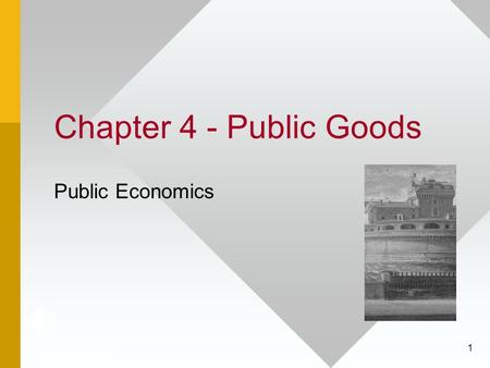 Chapter 4 - Public Goods Public Economics.