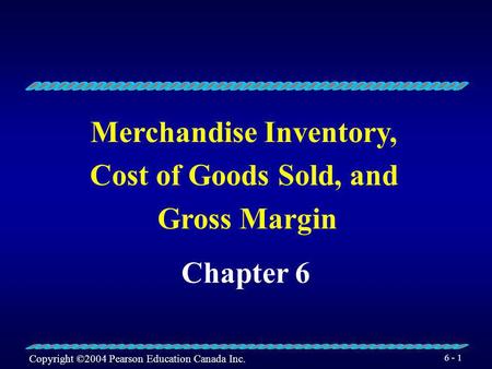 Merchandise Inventory,