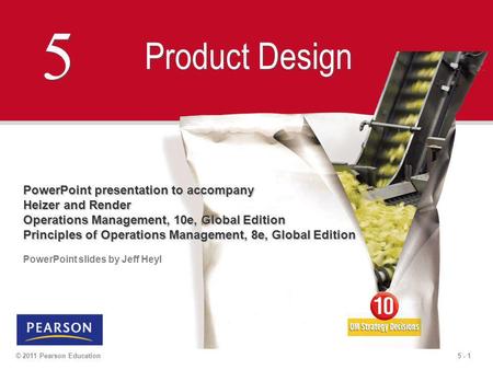 5 Product Design PowerPoint presentation to accompany