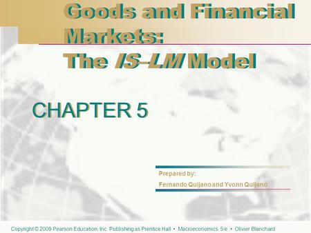 5-1 The Goods Market and the IS Relation