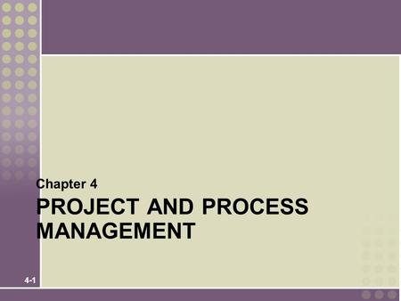 project and process management