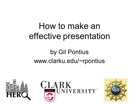 How to make an effective presentation