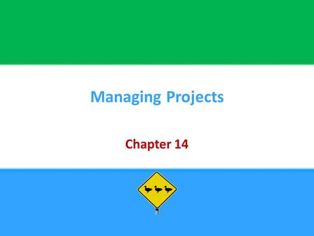 Managing Projects Chapter 14.