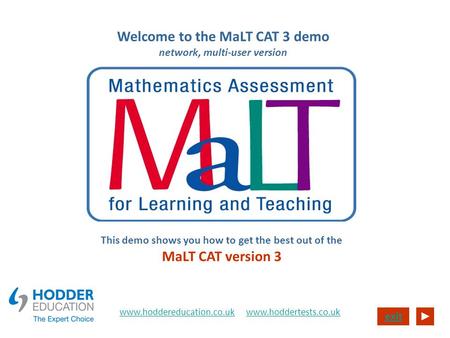 Welcome to the MaLT CAT 3 demo