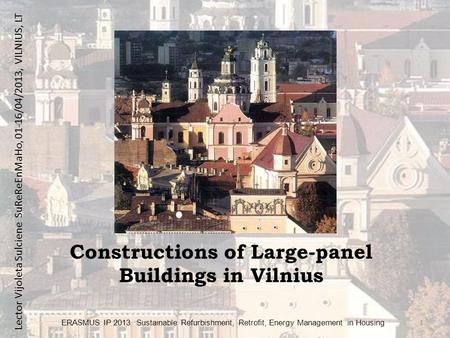 Constructions of Large-panel Buildings in Vilnius