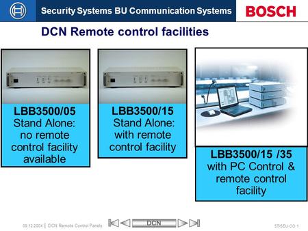 DCN Remote control facilities