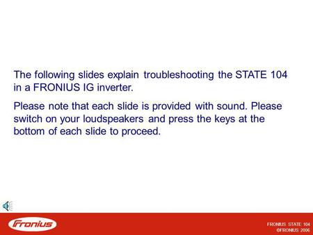 Please note that each slide is provided with sound