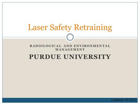 Laser Safety Retraining