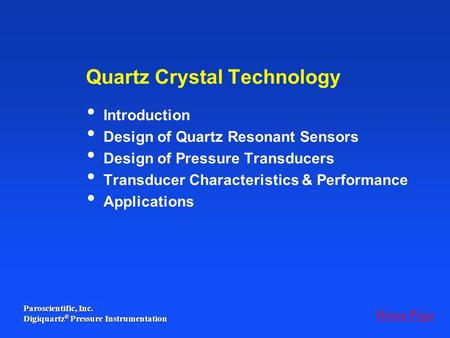 Quartz Crystal Technology