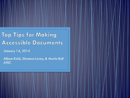 Top Tips for Making Accessible Documents