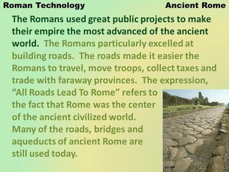 Roman Technology Ancient Rome
