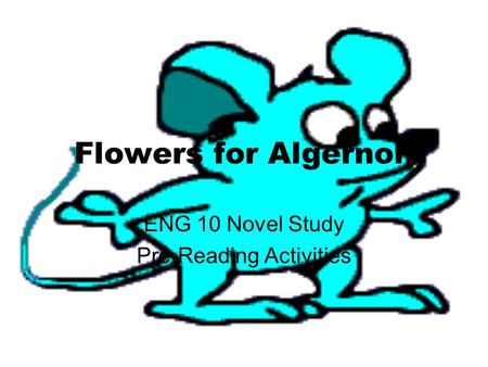 ENG 10 Novel Study Pre-Reading Activities