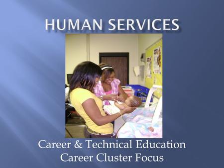 Career & Technical Education Career Cluster Focus.